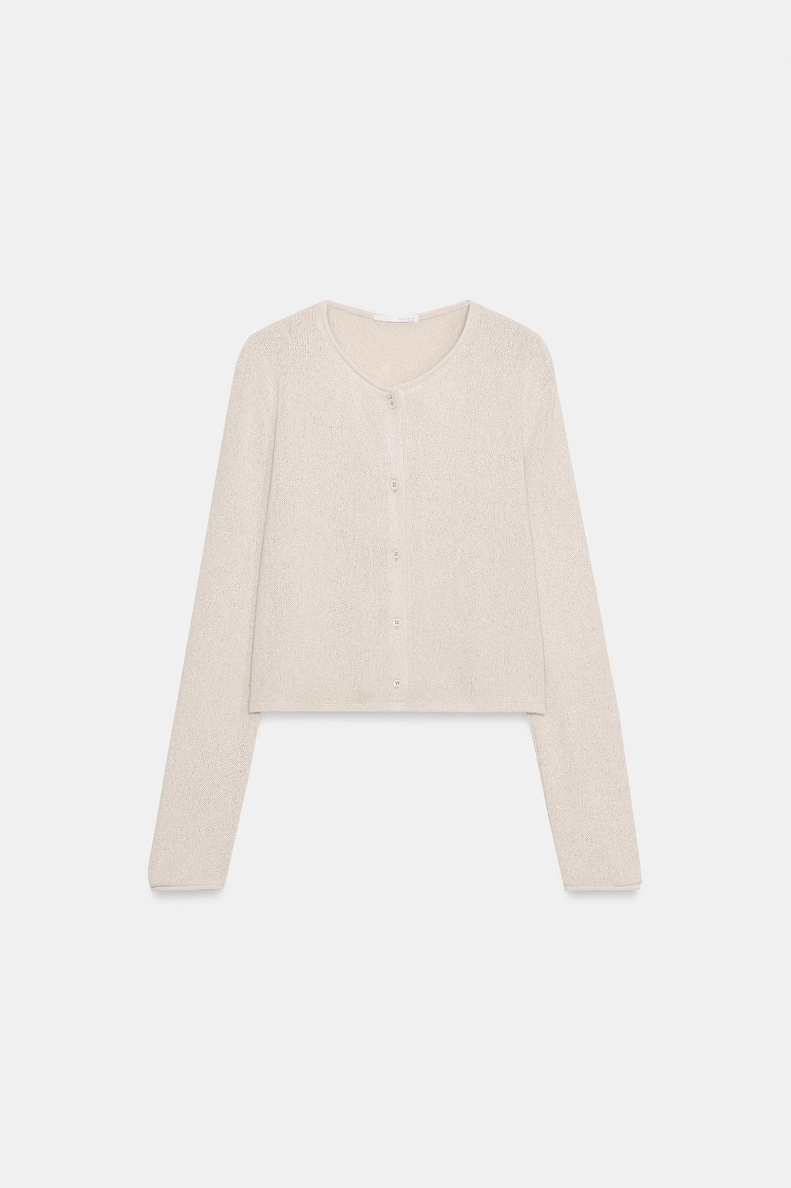 GILET À BOUTONS MANCHES LONGUES