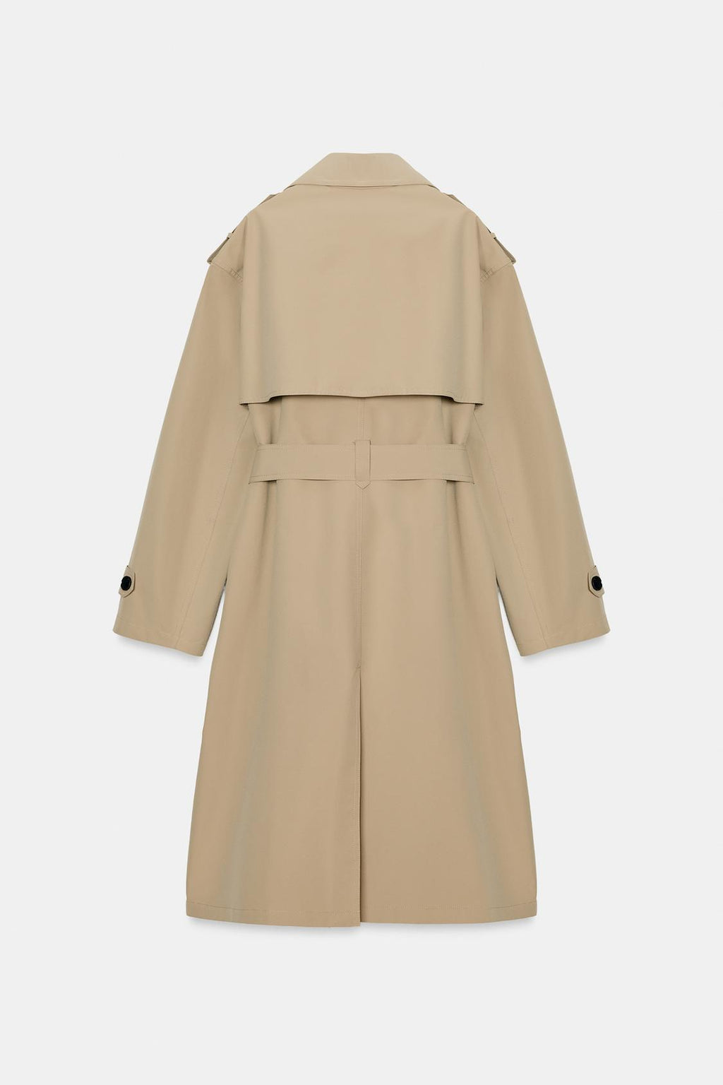 TRENCH LONG À DOUBLE BOUTONNAGE BEIGE