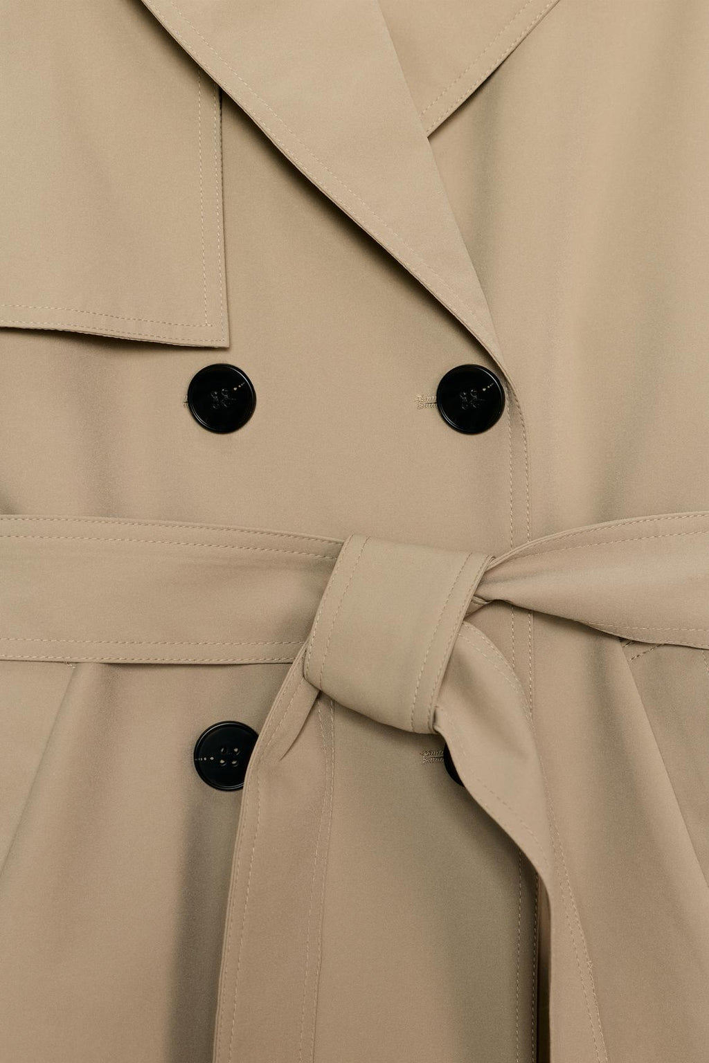 TRENCH LONG À DOUBLE BOUTONNAGE BEIGE